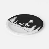 Winterrutscher Pappteller (Schrägansicht)