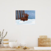 Winterrutscher Poster (Küche)