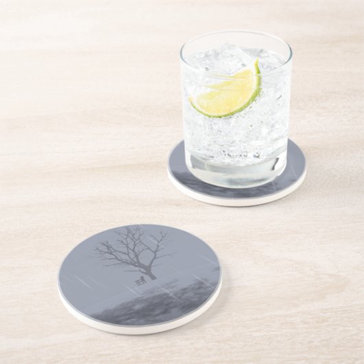 Winter's Chill Coaster Sandstein Untersetzer (Seite)