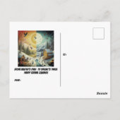 Winter's Chill to Spring's Happy Vernal Equinox Postkarte (Rückseite)