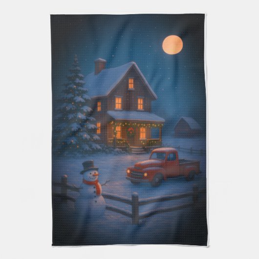 Winter's Eve Geschirrtuch (Vertikal)