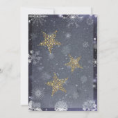 Winter's Eve Gold & Black Celebration Einladung (Rückseite)