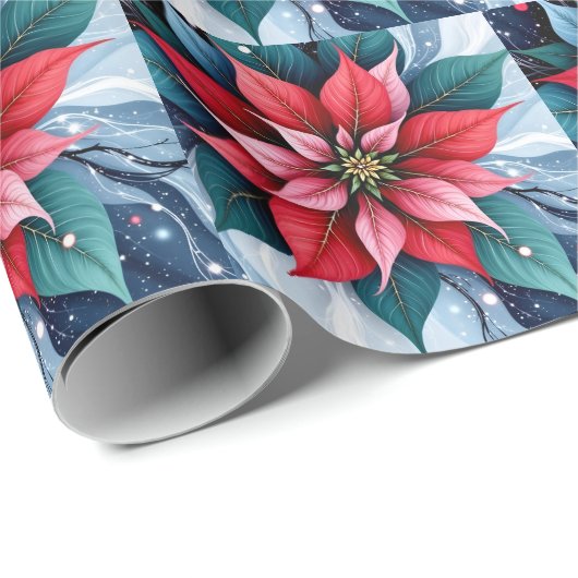 Winters festes Blut Geschenkpapier (Rolleneckpunkt)