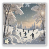 "Winter's Frosty Morn" Aufkleber (Vorderseite)