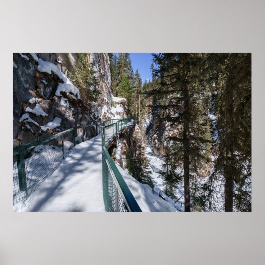Winters Frozen Beauty Path zum Johnson Creek Upper Poster (Vorne)