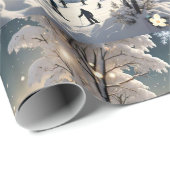 "Winter's Gentle Embrace" Geschenkpapier (Rolleneckpunkt)