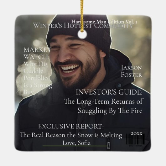 Winter's Hottest Commodity magazine husband Keramikornament (Rückseite)