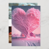 Winter's Liebe Song: Mattierter Herzbaum Wedding I Einladung (Vorne/Hinten)