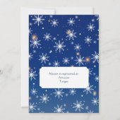 Winter's Magic Twin Baby Shower Einladung (Rückseite)