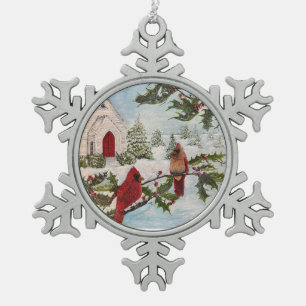 "Winter's Peace" Schneeflocke Gerahmtes Ornament