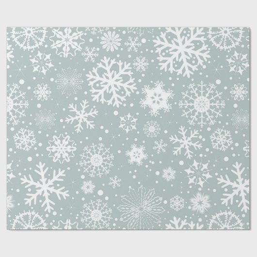 Winters Schneeflocken Geschenkpapier (Flach)