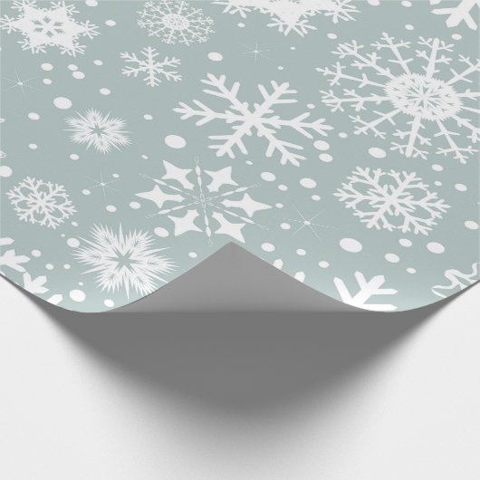 Winters Schneeflocken Geschenkpapier (Ecke)