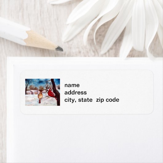 Winters Serenity Kardinal Postage (Insitu)