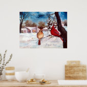 Winters Serenity Kardinal Poster (Küche)