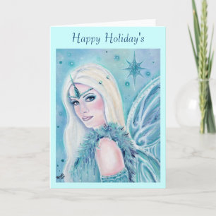 Winter's song fairy card by Renee Lavoie Feiertagskarte