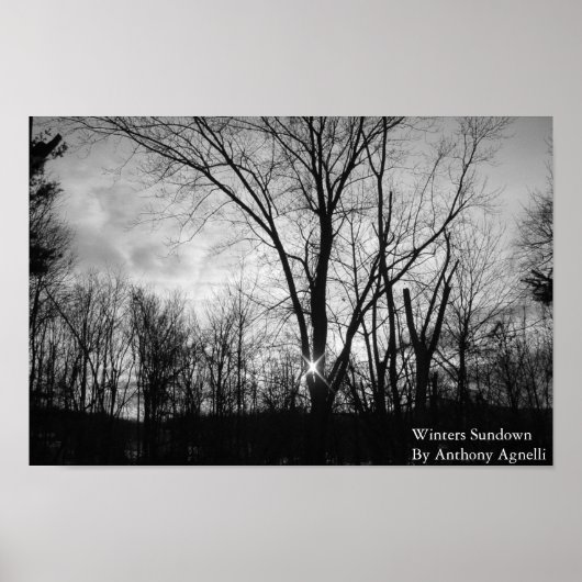 Winters Sundown Poster (Vorne)