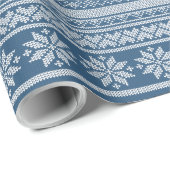 Winter's Whisper Blue Geschenkpapier (Rolleneckpunkt)