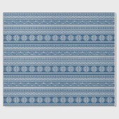 Winter's Whisper Blue Geschenkpapier (Flach)