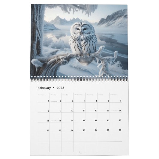 Winter's Whisper: Ein Jahr mit dem Ural Owl 20XX Kalender (Feb 2026)