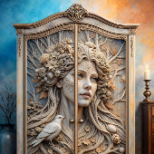 Winter's Whisper Ethereal Goddess Decoupage Seidenpapier