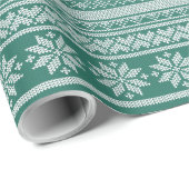 Winter's Whisper Green Geschenkpapier (Rolleneckpunkt)