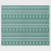 Winter's Whisper Green Geschenkpapier (Flach)