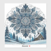 Wintersaison Aufkleber (Blatt)