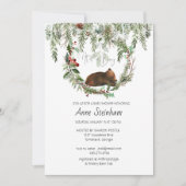 Wintersaison Baby Boy Dusche Einladung (Vorderseite)