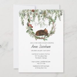 Wintersaison Baby Boy Dusche Einladung