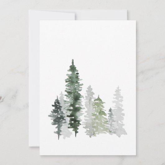 Wintersaison Baby Boy Dusche Einladung (Rückseite)