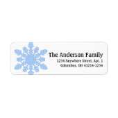 Wintersaison Blue Snowflake Adresse (Vorne)