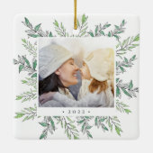 Wintersaison | Botanisches Foto Keramikornament (Rückseite)