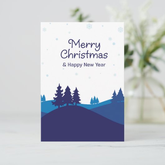 Wintersaison Design. Karte (Stehend Vorderseite)