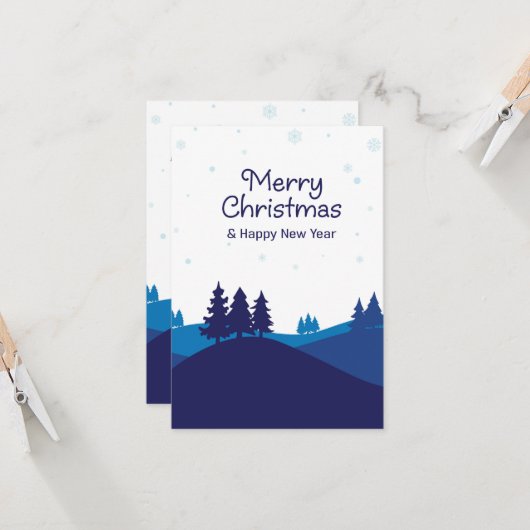 Wintersaison Design. Karte (Vorderseite/Rückseite Beispiel)