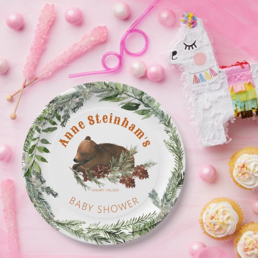 Wintersaison Einfache Baby Boy Dusche Pappteller (Party)