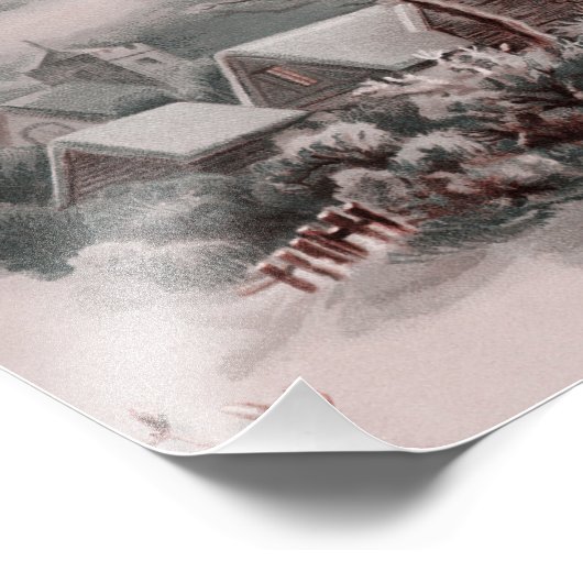 Wintersaison Fotodruck (Ecke)