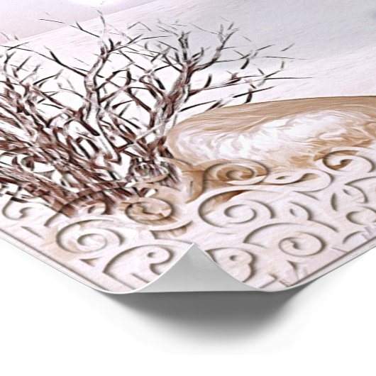 Wintersaison Frauenkünstlerwerk Poster (Ecke)