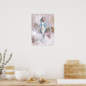 Wintersaison Frauenkünstlerwerk Poster (Küche)