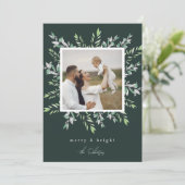 Wintersaison | Frohe Weihnachtsfotokarte Feiertagskarte (Stehend Vorderseite)
