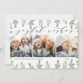 Wintersaison | Holiday Foto Collage Card Feiertagskarte (Vorderseite)