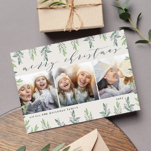 Wintersaison Holiday Foto Collage Card Feiertagskarte
