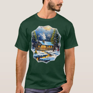Wintersaison Hütte im Schnee T-Shirt