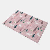 Wintersaison nahtlose Musterdekoration Fußmatte (Schrägansicht)