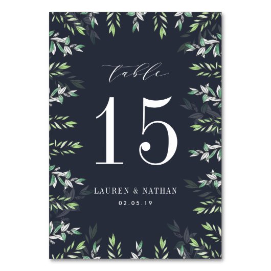 Wintersaison | PERSONALISIERTE TISCHNUMMER (Vorderseite)