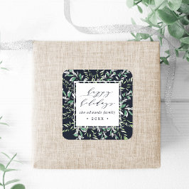 Wintersaison | Personalisierter Urlaub Quadratischer Aufkleber