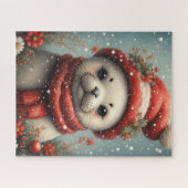 Wintersaison Seehund  Puzzle (Horizontal)