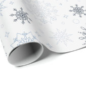 Wintersaison Snowflake Niedliches Weihnachtsgesche Geschenkpapier (Rolleneckpunkt)