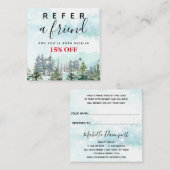 Wintersaison Verkauf Freunde Referenzkarte Empfehlungskarte (Vorne/Hinten)