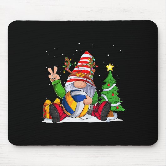 Wintersaison Volleyball Weihnachten für Jungen Mousepad (Vorne)