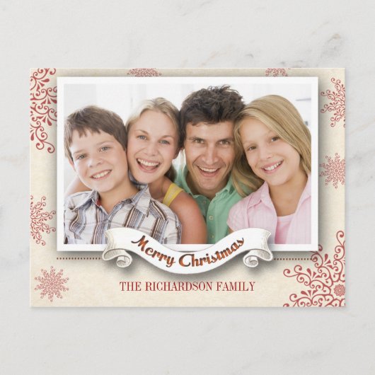 Wintersaison Weihnachtsgrüße Foto Postkarte (Vorderseite)